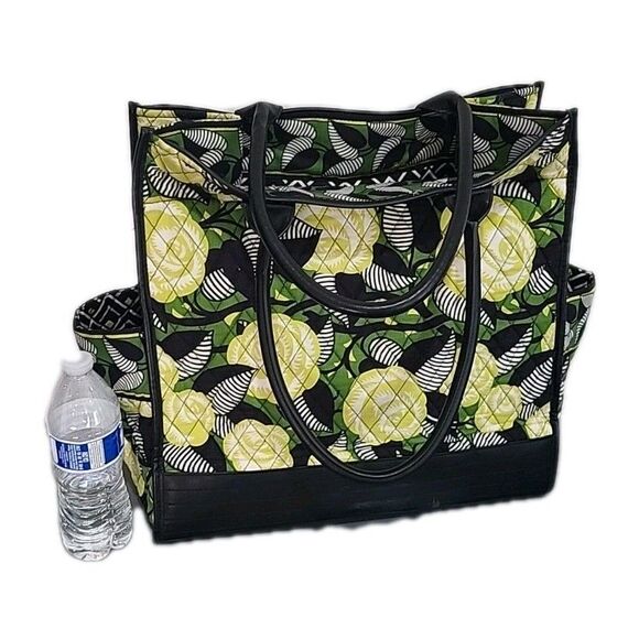 Vera Bradley La Neon Rose Black Tote-$112 MSRP EUC - Picture 7 of 13